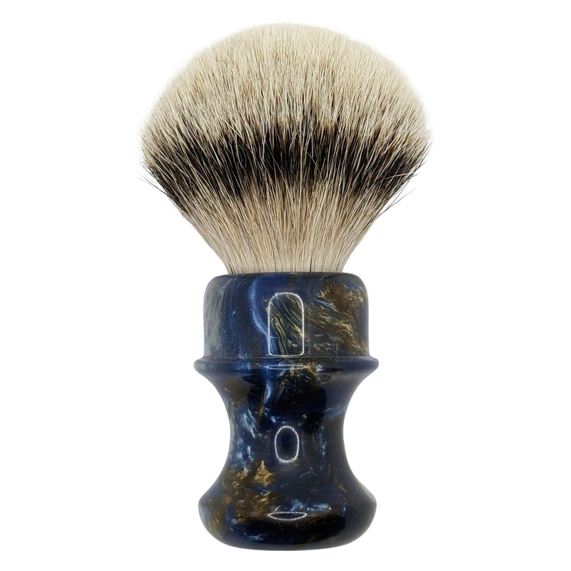 Blue/Gold Silvertip Badger (24mm) Shaving Brush - by Captain's Choice (Pre-Owned) Shaving Brush Murphy & McNeil Pre-Owned Shaving 