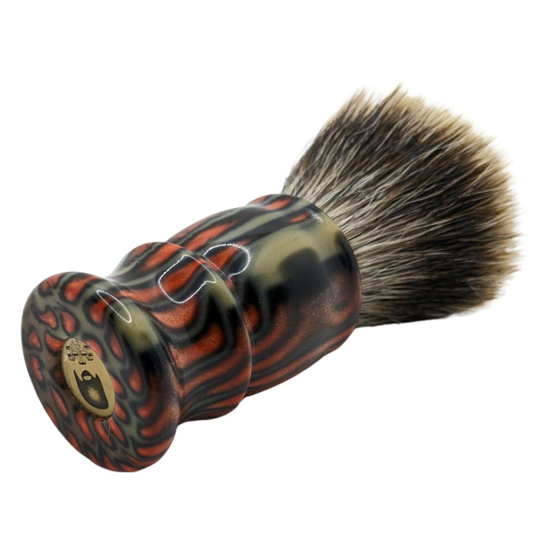 Tiger-Striped 26mm Badger Shaving Brush - by SmilezforMilez (Pre-Owned) Shaving Brush Murphy & McNeil Pre-Owned Shaving 