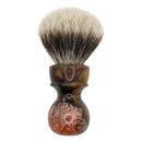Bronze & Green 26mm Gel Tip Motorboat Shaving Brush - by SmilezforMilez (Pre-Owned) Shaving Brush Murphy & McNeil Pre-Owned Shaving 