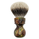 Bronze & Green 26mm Gel Tip Motorboat Shaving Brush - by SmilezforMilez (Pre-Owned) Shaving Brush Murphy & McNeil Pre-Owned Shaving 
