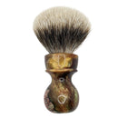 Bronze & Green 26mm Gel Tip Motorboat Shaving Brush - by SmilezforMilez (Pre-Owned) Shaving Brush Murphy & McNeil Pre-Owned Shaving 
