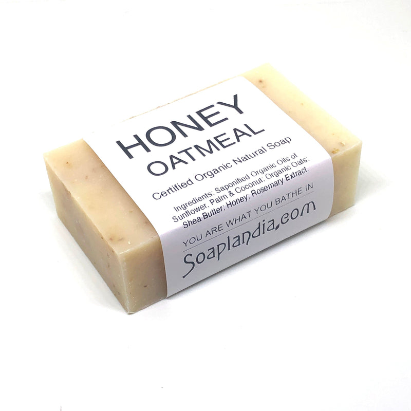 Honey Oatmeal Bar Soap, Organic Bath Soap Soaplandia Soap Store 