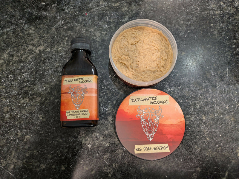 Declaration Grooming Big Soap Energy Soap & Aftershave Set NEW Soap and Aftershave Bundle Shavewares 