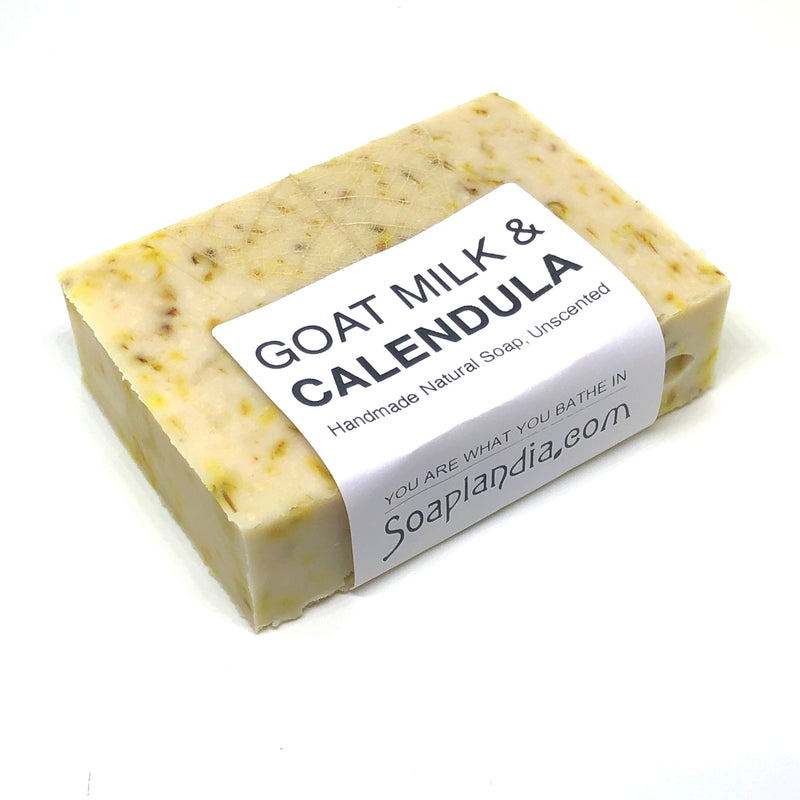 Goat Milk & Calendula Tea Soap, Unscented Bath Soap Soaplandia Soap Store 