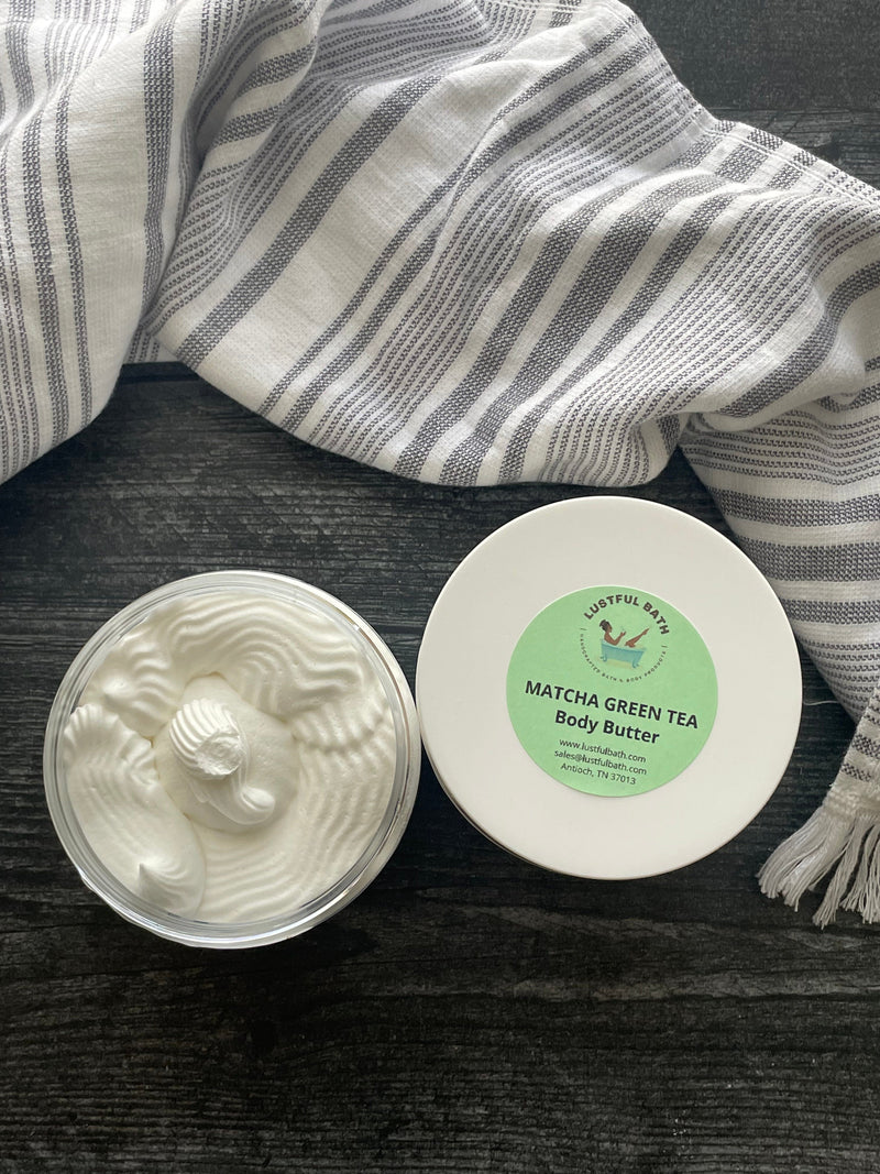MATCHA GREEN TEA BODY BUTTER Beard Balms & Butters Lustful Bath, LLC LG 