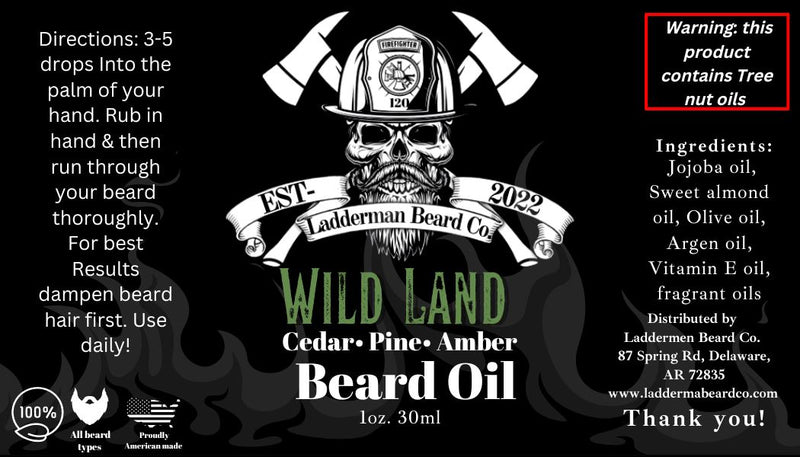 Wild Land Beard Oil Beard & Body Butter Ladderman Beard Co 