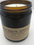 Scented Soy Wax Candle (8.0 oz) 50-60 Hour Burn Time, Cotton Wick, Amber Glass Jar, Grown and Made in USA - Candle Prairie Fire Tallow, Candles, and Lavender Bourbon Apple 