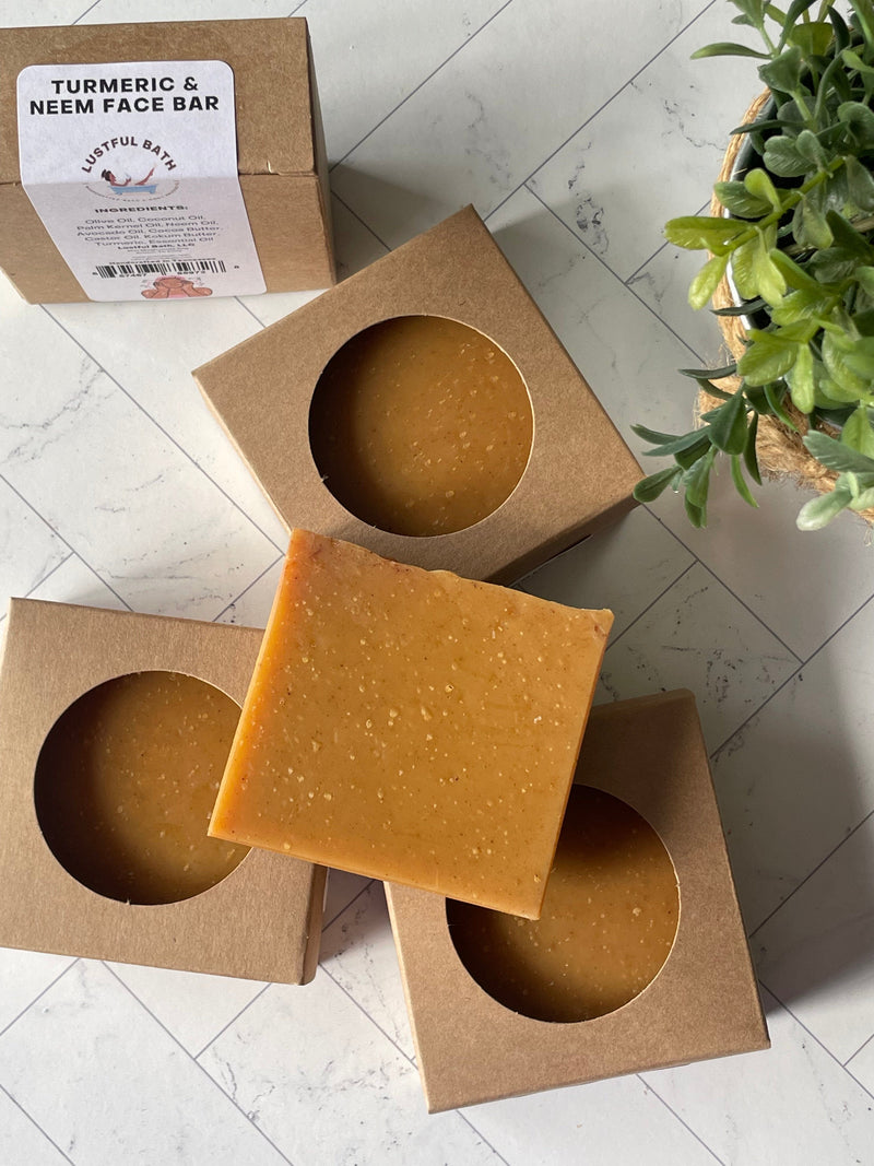 TURMERIC & NEEM FACE BAR Bath Soap Lustful Bath, LLC 