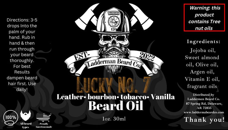Lucky No. 7 Beard Oil Beard Oil Ladderman Beard Co 