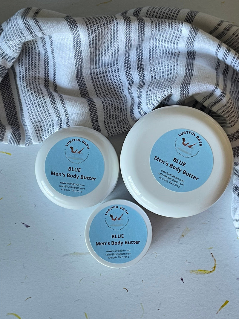 BLUE MEN'S BODY BUTTER Beard & Body Butter Lustful Bath, LLC 