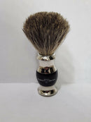 Edwin Jagger Pure Badger Shave Brush in Black and Chrome (light use) Shaving Brush Ice Shave 