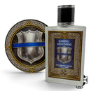 Murphy and McNeil Garda Siochana Shaving Soap, shaving soap jar and aftershave splash bottle
