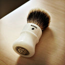 Oku Ronda 26mm Badger Shaving Brush In Titanium White