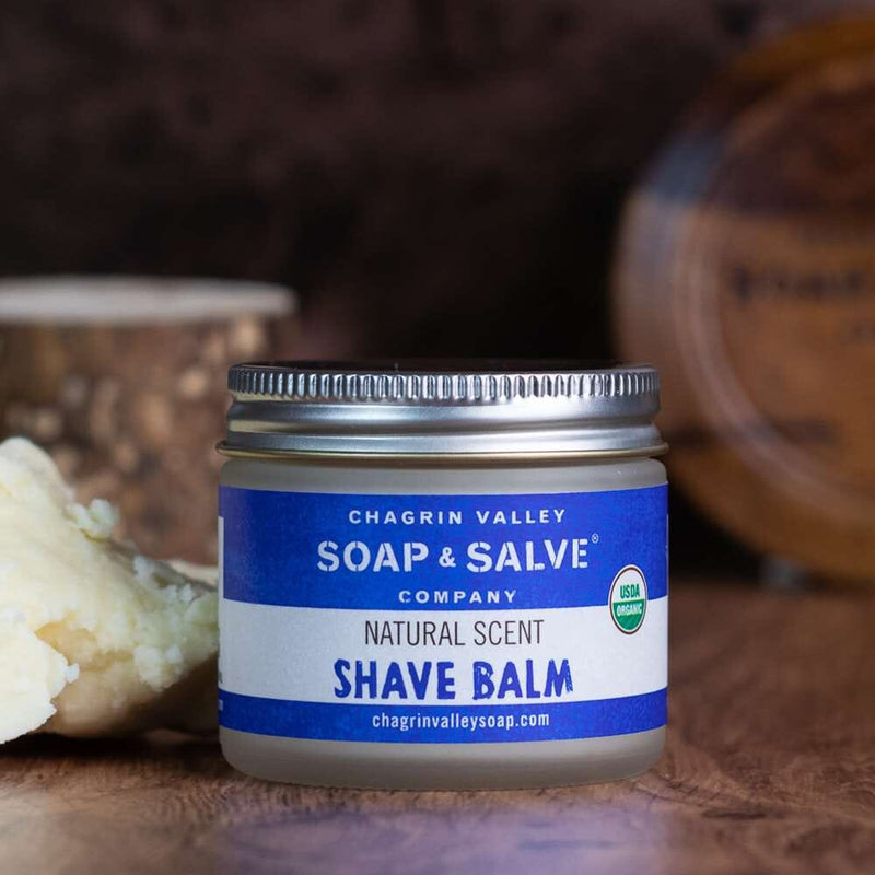 After Shave & Beard Balm: Natural Scent Aftershave Balm Chagrin Valley Soap & Salve 