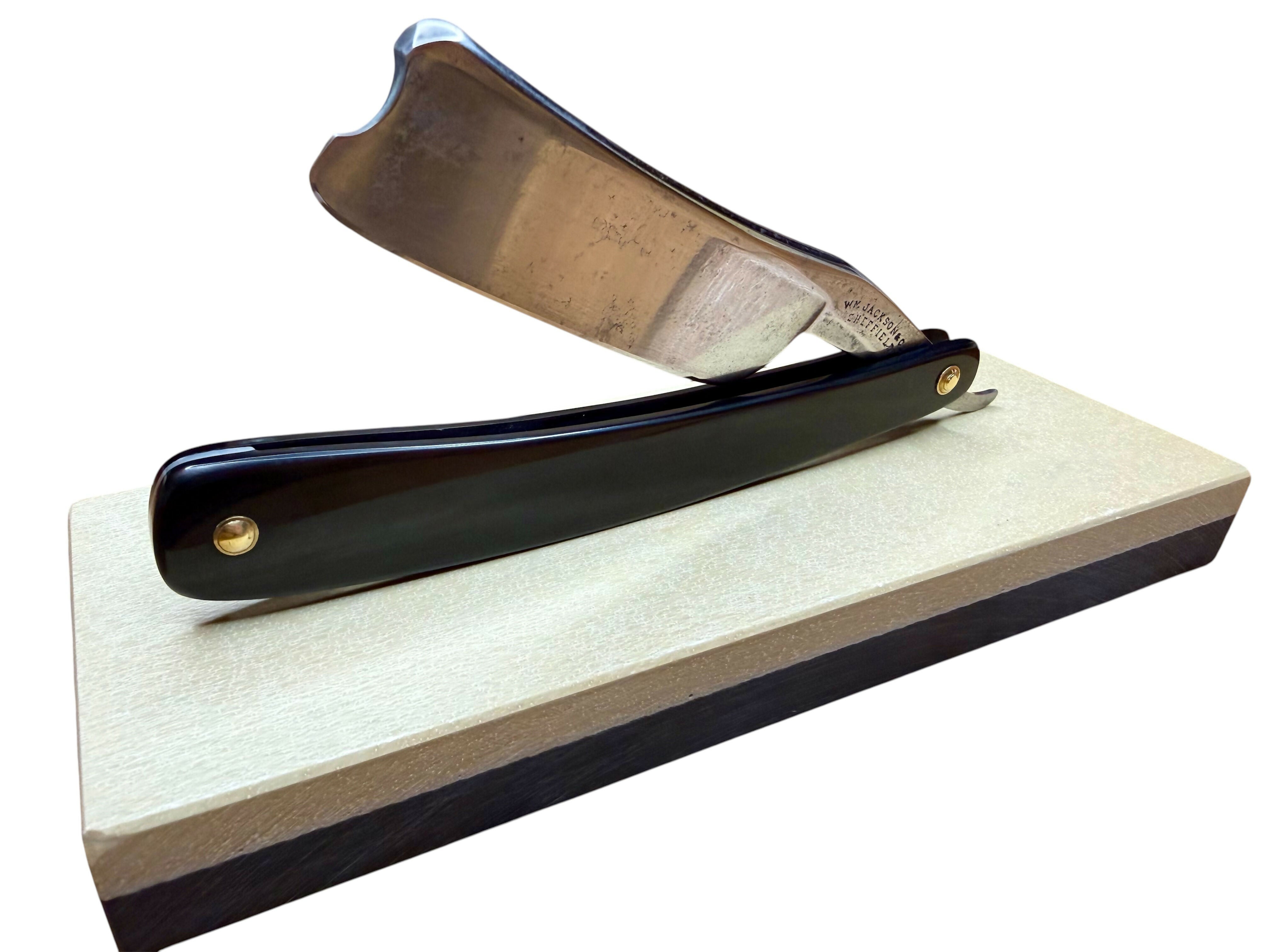 Straight Razor Shave Ready ~ WM Jackson & Co. Sheffield On a La Grise