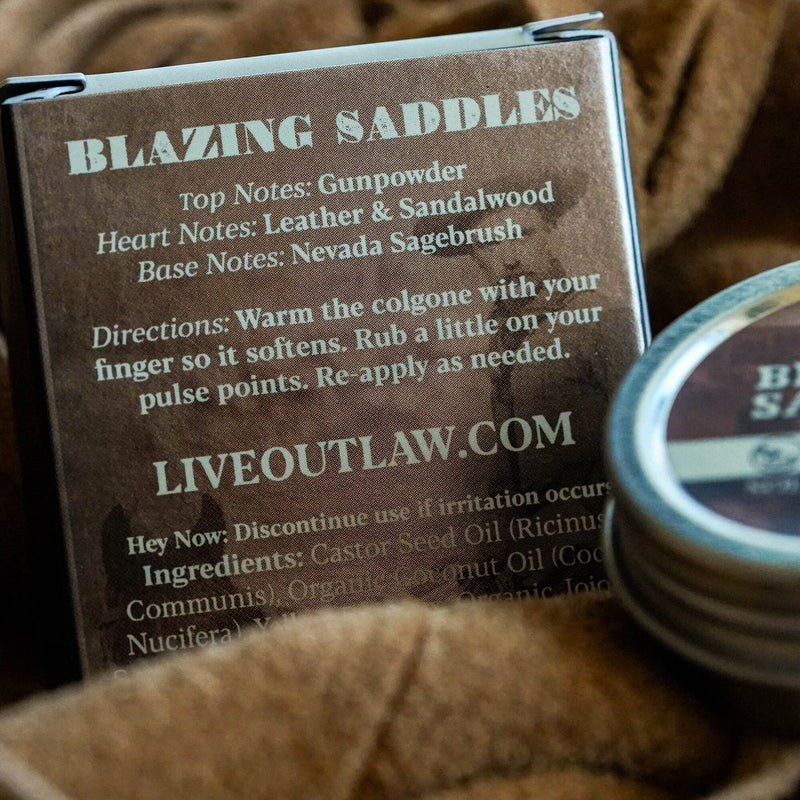 Blazing Saddles Western Solid Cologne Colognes and Perfume Outlaw 