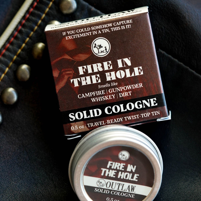 Fire in the Hole Campfire Solid Cologne Colognes and Perfume Outlaw 