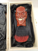 Old Nick/Devil Head Shaving Brush Resin Hand Painted Synthetic Knot (pre owned) Shaving Brush Ice Shave 