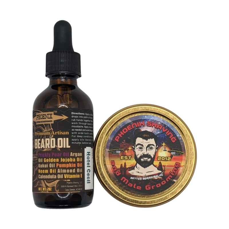 Hotel Cecil Beard Oil and Balm - by Phoenix Artisan Accoutrements (Pre-Owned) Beard Butter & Oil Bundle Murphy & McNeil Pre-Owned Shaving 