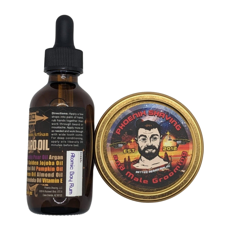 Atomic Bay Rum Beard Oil and Balm - by Phoenix Artisan Accoutrements (Pre-Owned) Beard Butter & Oil Bundle Murphy & McNeil Pre-Owned Shaving 