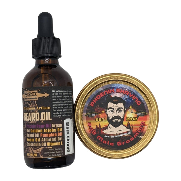 Black Shroud Beard Oil and Balm - by Phoenix Artisan Accoutrements (Pre-Owned) Beard Balms & Butters Murphy & McNeil Pre-Owned Shaving 