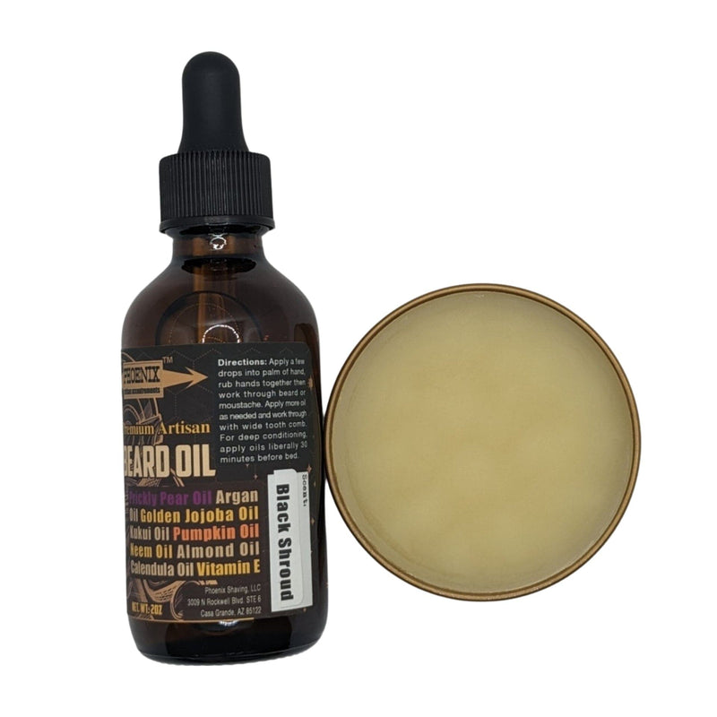 Black Shroud Beard Oil and Balm - by Phoenix Artisan Accoutrements (Pre-Owned) Beard Balms & Butters Murphy & McNeil Pre-Owned Shaving 