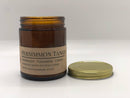 Persimmon Tango Soy Wax Candle | 9 oz Amber Apothecary Jar Candle Prairie Fire Tallow, Candles, and Lavender 