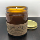 Persimmon Tango Soy Wax Candle | 9 oz Amber Apothecary Jar Candle Prairie Fire Tallow, Candles, and Lavender 