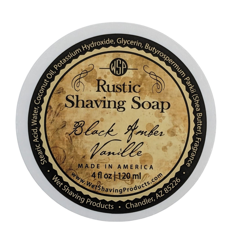 Black Amber Vanille Rustic Shaving Soap - by Wet Shaving Products Shaving Soap Murphy and McNeil Store 