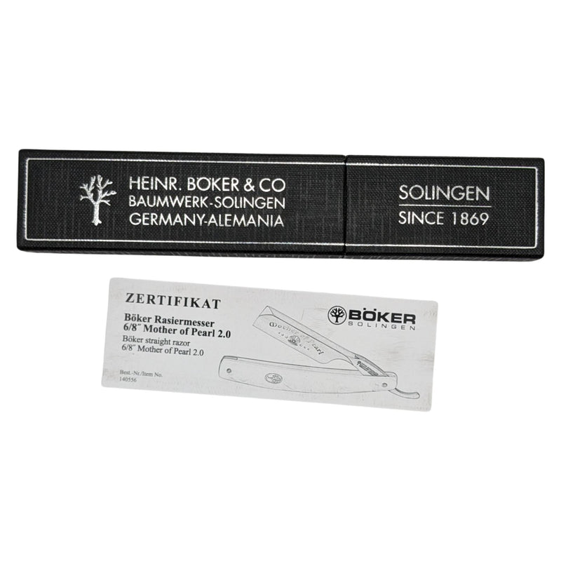 6/8 Mother of Pearl 2.0 Straight Razor - by Böker (Used) Straight Razor MM Consigns (CB) 