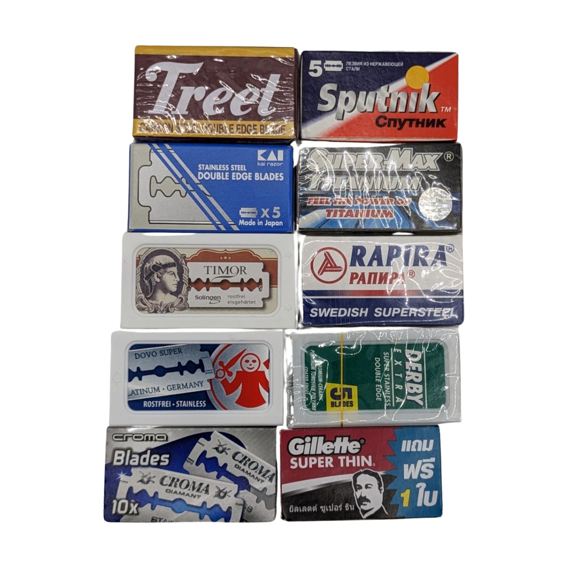 Multiple Lots of Misc. Unused DE Razor Blades - (Used) Razor Blades MM Consigns (CB) Pack 1 - 60 Blades (all unopened boxes) 
