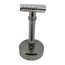 Konsul Slant Adjustable Stainless Steel (Rhodium Plating) DE Safey Razor with Stand - by Rex Supply Co. (Pre-Owned) Safety Razor Murphy & McNeil Pre-Owned Shaving 