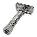 Konsul Slant Adjustable Stainless Steel (Rhodium Plating) DE Safey Razor with Stand - by Rex Supply Co. (Pre-Owned) Safety Razor Murphy & McNeil Pre-Owned Shaving 