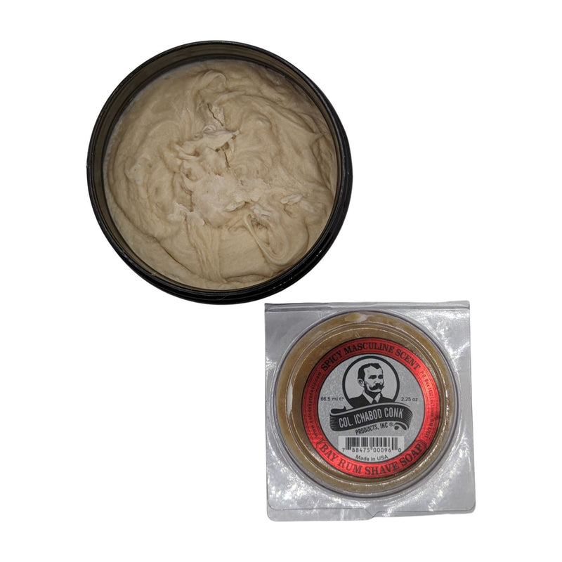 Pipe Smoke Shaving Soap & Bay Rum Shaving Soap - by Wet the Face & Col. Conk (Pre-Owned) Shaving Soap Murphy & McNeil Pre-Owned Shaving 