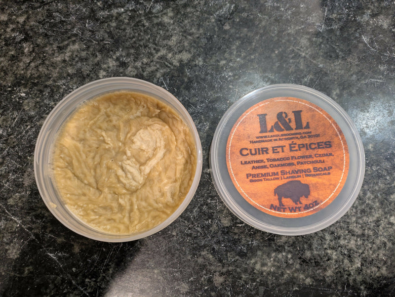 L&L Declaration Grooming Cuir Et Epices Soap NEW Shaving Soap Shavewares 