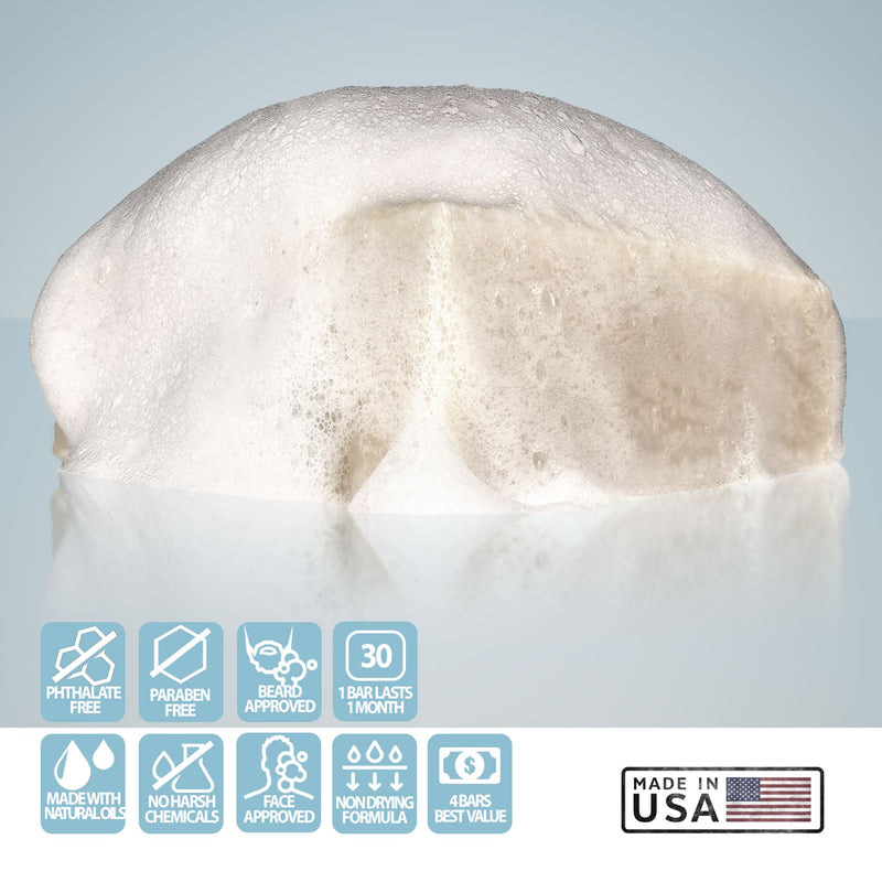 Mens Body Soap Bar - Variety Pack Bath Soap Lather & Wood Shaving Co 