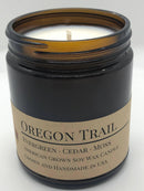 Scented Soy Wax Candle (8.0 oz) 50-60 Hour Burn Time, Cotton Wick, Amber Glass Jar, Grown and Made in USA - Candle Prairie Fire Tallow, Candles, and Lavender Oregon Trail 