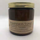 Persimmon Tango Soy Wax Candle | 9 oz Amber Apothecary Jar Candle Prairie Fire Tallow, Candles, and Lavender 