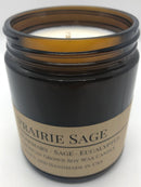 Scented Soy Wax Candle (8.0 oz) 50-60 Hour Burn Time, Cotton Wick, Amber Glass Jar, Grown and Made in USA - Candle Prairie Fire Tallow, Candles, and Lavender Prairie Sage 