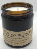 Scented Soy Wax Candle (8.0 oz) 50-60 Hour Burn Time, Cotton Wick, Amber Glass Jar, Grown and Made in USA - Candle Prairie Fire Tallow, Candles, and Lavender Sunday Brunch 