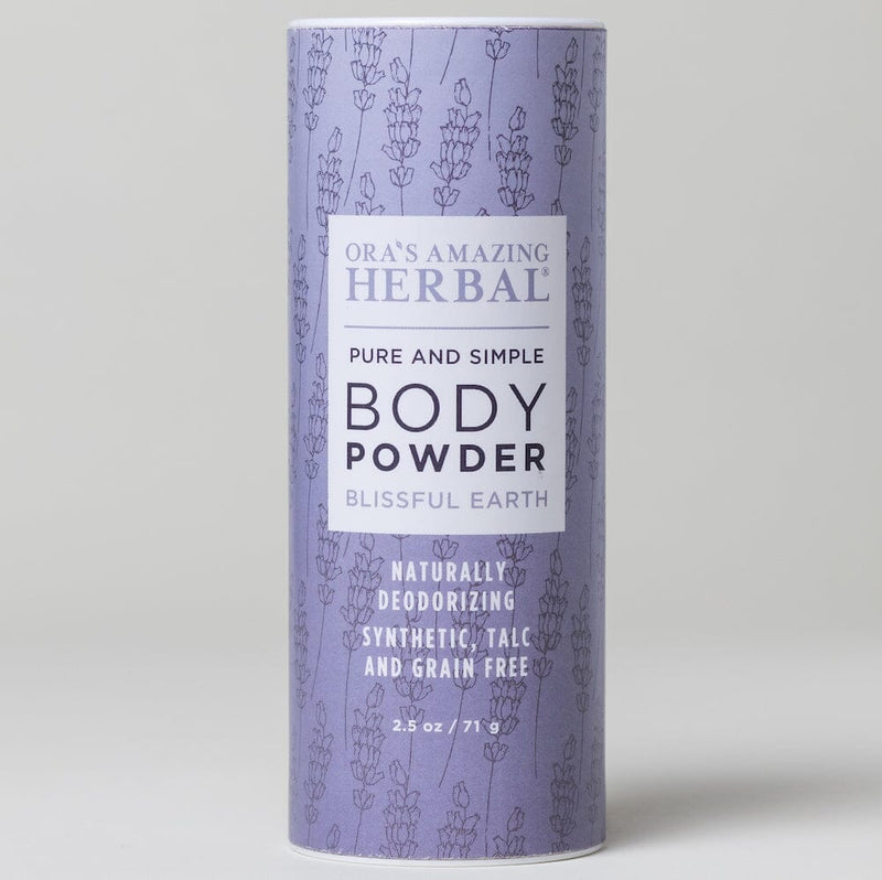 Talc Free Body Powder, Blissful Earth Lavender Scent Bath & Body Ora's Amazing Herbal 