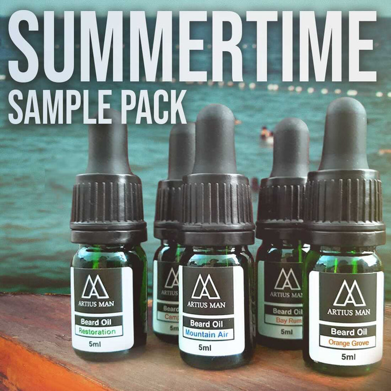 Summer Time 5 Pack Sampler! Beard Oil Artius Man 