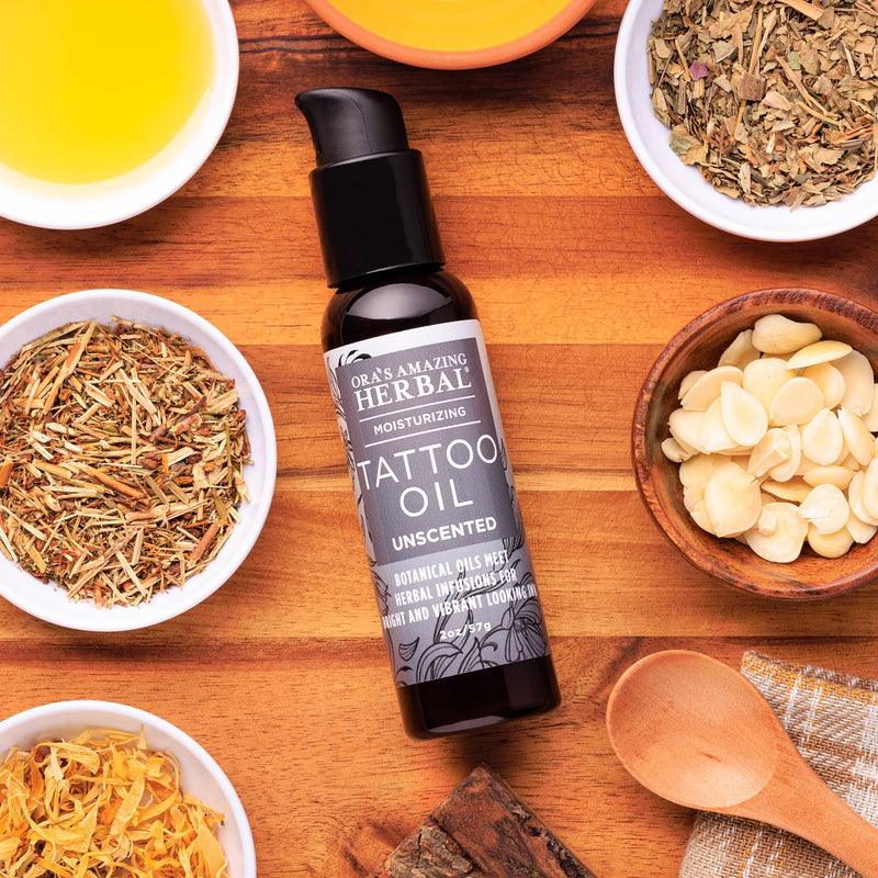 Tattoo Oil, Natural Tattoo Aftercare Tattoo Care Ora's Amazing Herbal 