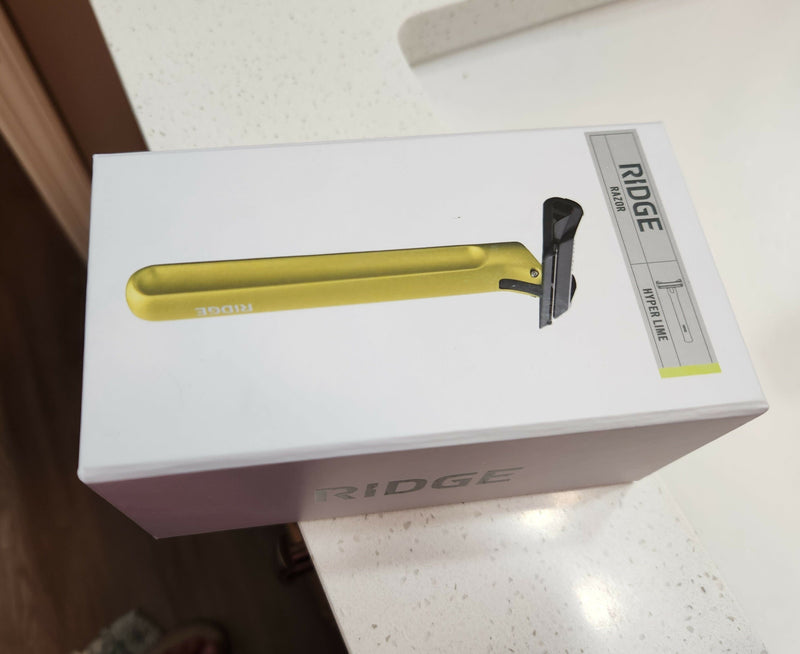 The Ridge Razor in Hyper Lime from One Blade Safety Razor Barbarian's Stockpile 