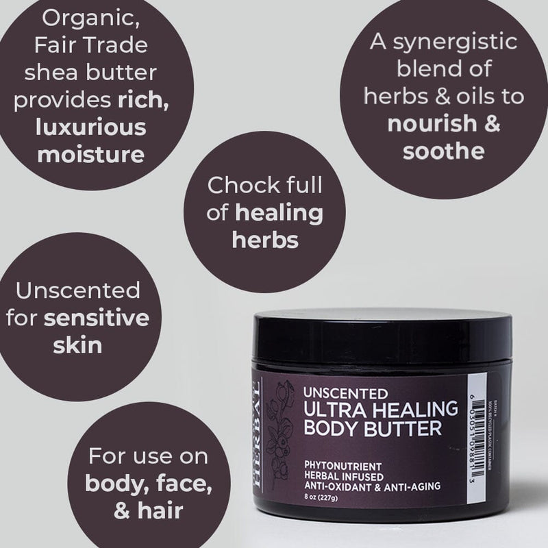 Ultra Healing Body Butter, Unscented Lotion Ora's Amazing Herbal 