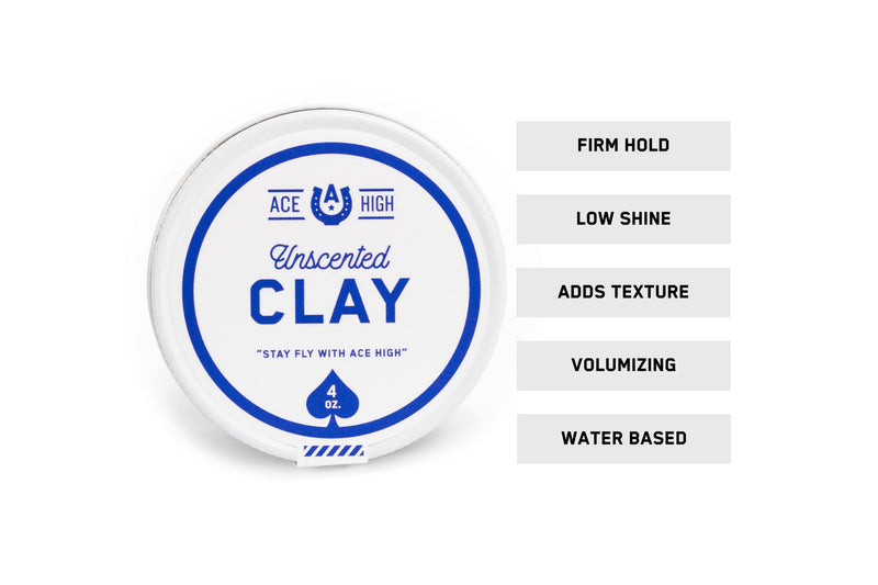Unscented Clay - Ace High Pomades & Hair Clay Ace High Co 