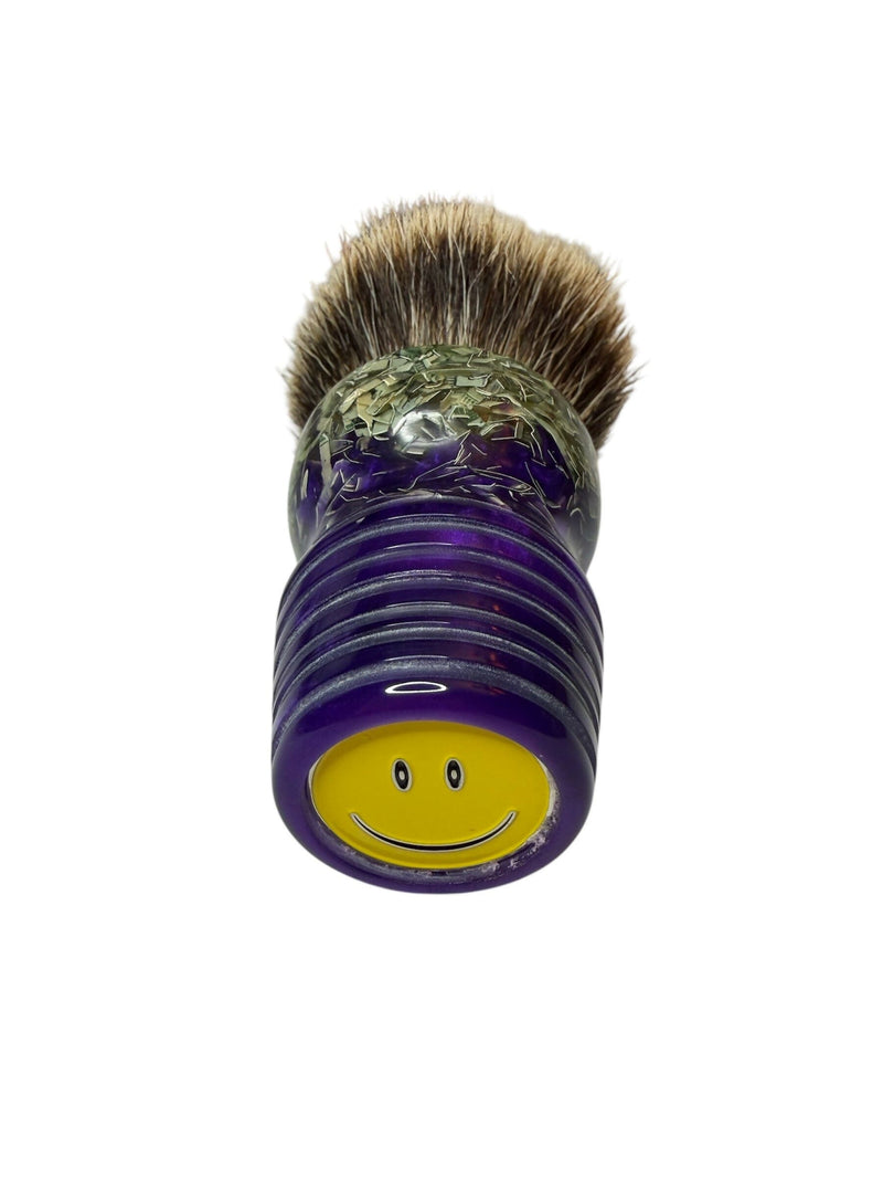 Smilez For Milez “Purlpe Rain” with 26mm V69 Manchurian Shaving Brush servedupshaves 
