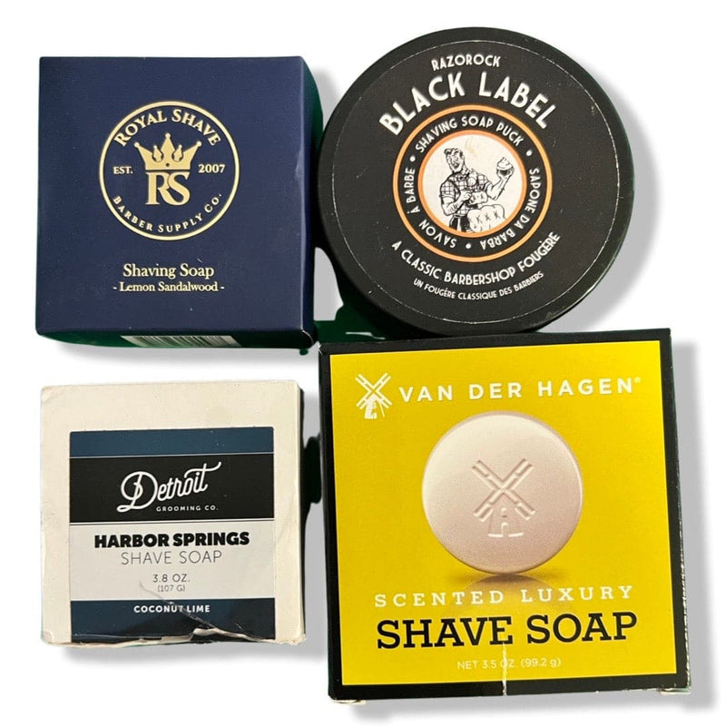 Shaving Sodap Puck Lot (4 Soaps - Razorock, Royal Shave and More) - (Pre-Owned) Shaving Soap Murphy & McNeil Pre-Owned Shaving 