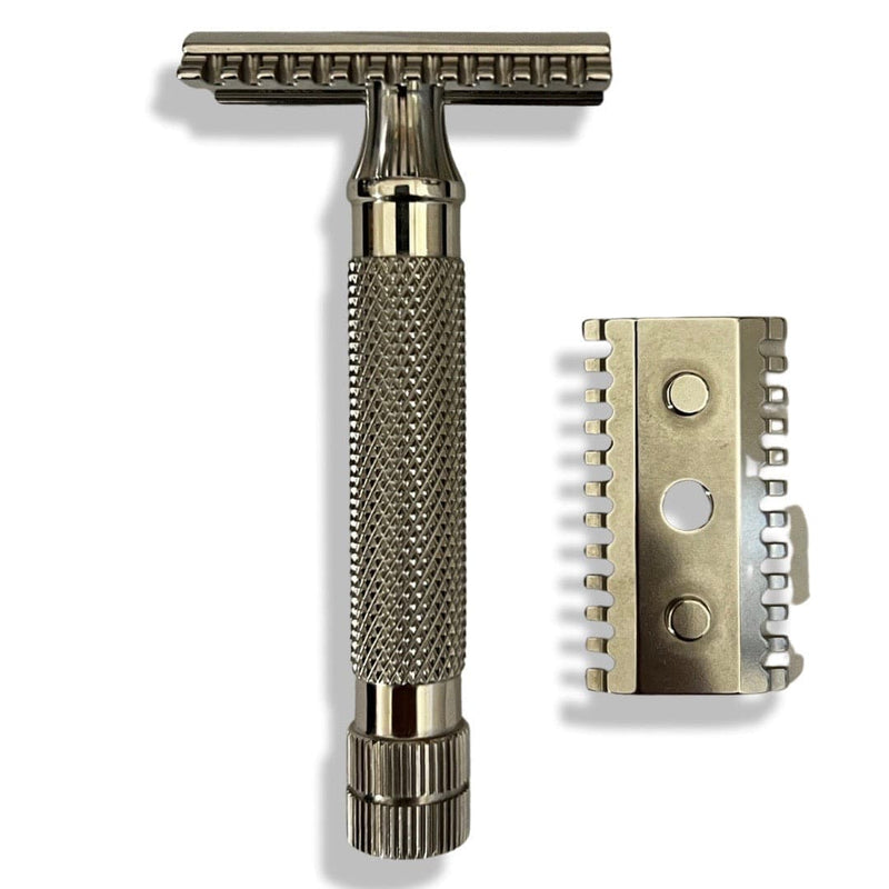 Game Changer Stainless Steel Safety Razor (OC 0.68 and 0.84 Plates) - by Razorock (Pre-Owned) Safety Razor Murphy & McNeil Pre-Owned Shaving 