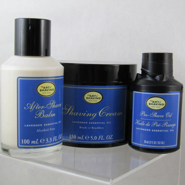 Lavender Essential Oil Shaving Cream - Balm - and Pre-Shave - by Art of Shaving (Pre-Owned) Soap and Aftershave Bundle Murphy & McNeil Pre-Owned Shaving 